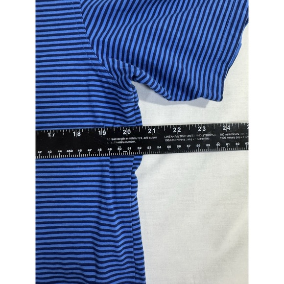 Southern Tide Skipjack Stretch Polo Shirt Mens M Medium Blue Striped Golf - Picture 5 of 7